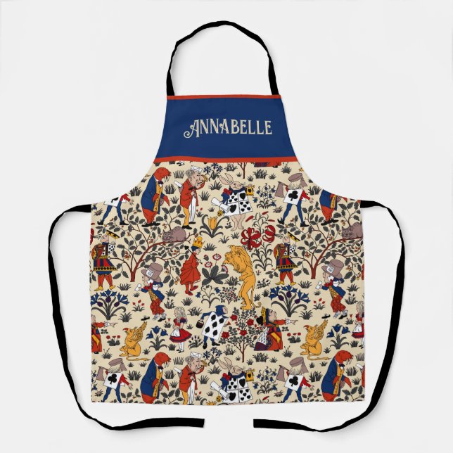 Alice in Wonderland Personalise Apron (Front)