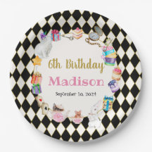 Alice in Wonderland Personalised Paper Plate