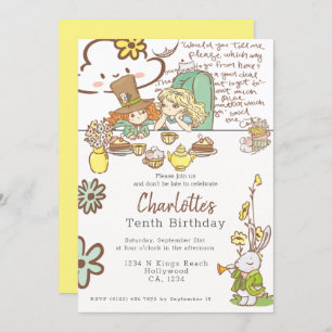 Alice in Wonderland Personalised Party Invitation