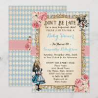 Alice in Wonderland Pink Flowers Baby Shower