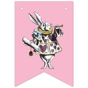 Alice in Wonderland Pink Happy Birthday Bunting