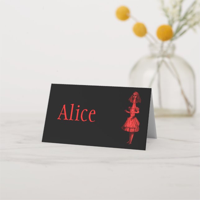 Alice in Wonderland Place Card (Front)