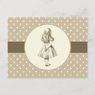 Alice in Wonderland Polka Dots Postcard