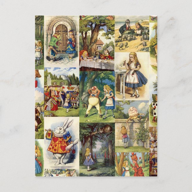 alice in wonderland postcard (Front)