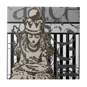 Alice In Wonderland Queen Alice Grunge Tile