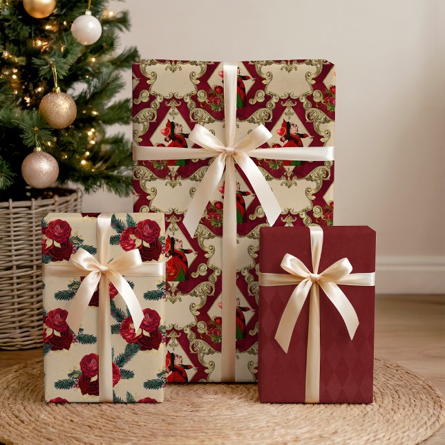 Alice In Wonderland Queen of Hearts Holiday Wrapping Paper Sheet (Creator Uploaded)