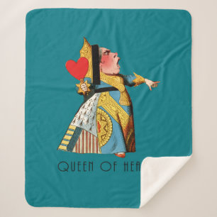 Alice in Wonderland Queen of Hearts Sherpa Blanket