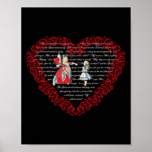 Alice In Wonderland Queen Of Hearts Valentine Hear Poster