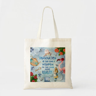 Alice In Wonderland  Quote - Imagination Tote Bag