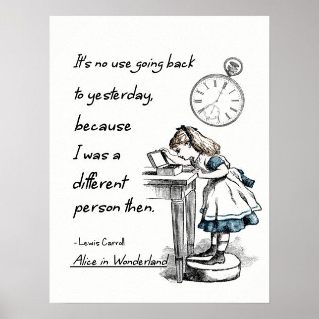 Alice in Wonderland Quotes Poster (Front)