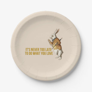 Alice in Wonderland Rabbit Motivation Paper Plate