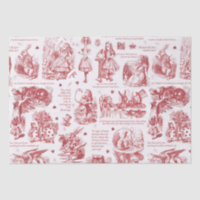 Alice in Wonderland Red Toile Quotes