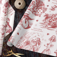 Alice in Wonderland Red Toile Quotes