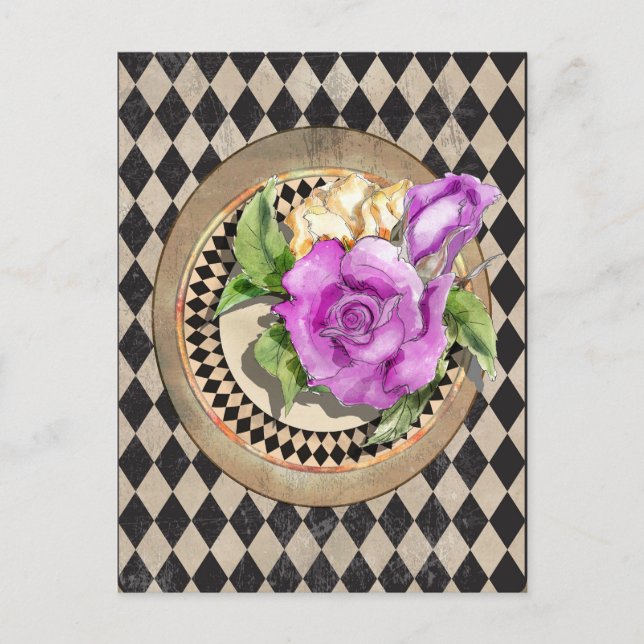 Alice in Wonderland Roses  Postcard (Front)