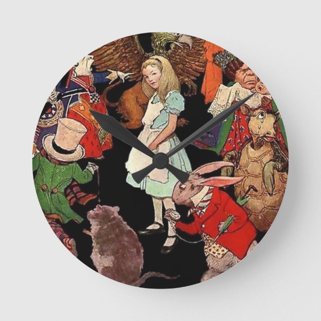 Alice in Wonderland Round Clock (Front)