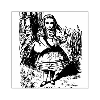 Alice in Wonderland Rubber Stamp