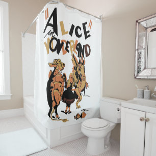 ALICE IN WONDERLAND SHOWER CURTAIN