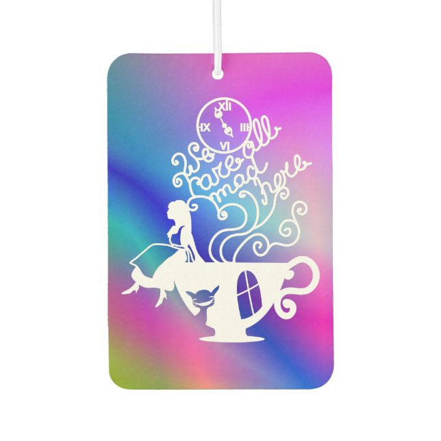 Alice in Wonderland. Silhouette illustration Car Air Freshener (Front)