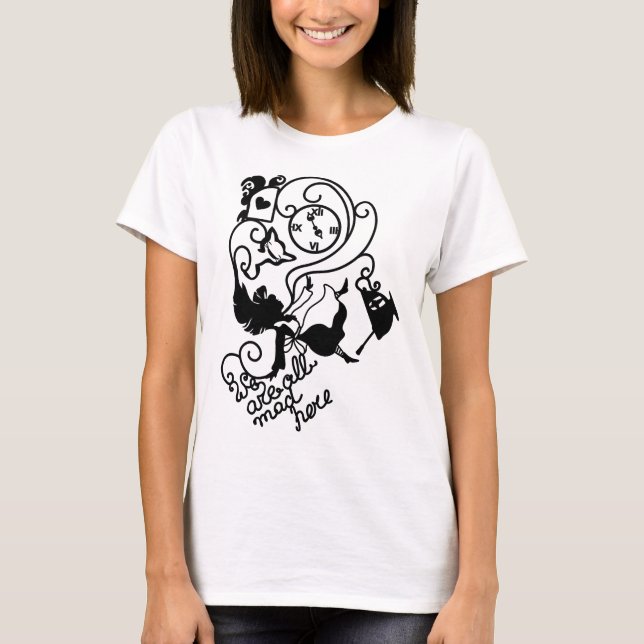 Alice in Wonderland. Silhouette illustration T-Shirt (Front)