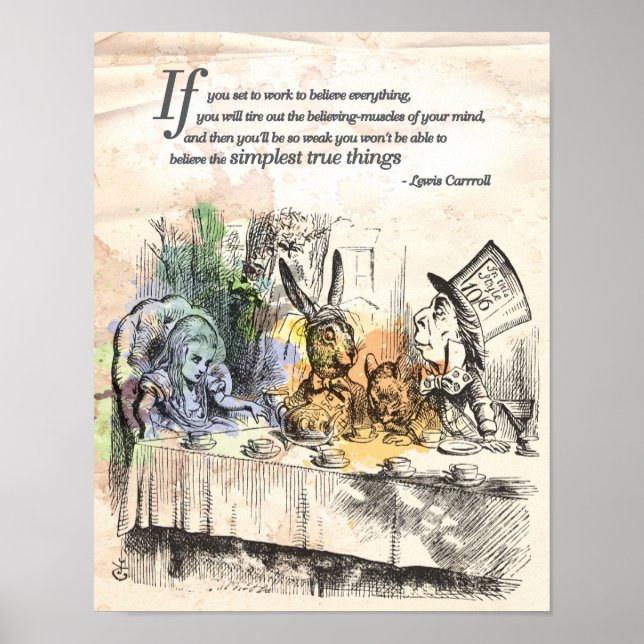 Alice in Wonderland "Simplest True Things" Poster (Front)