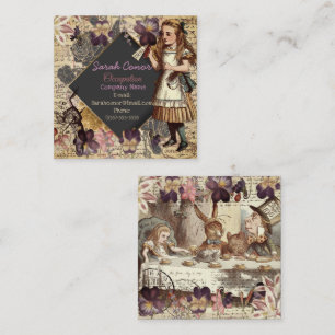 Alice In Wonderland Square Business Card