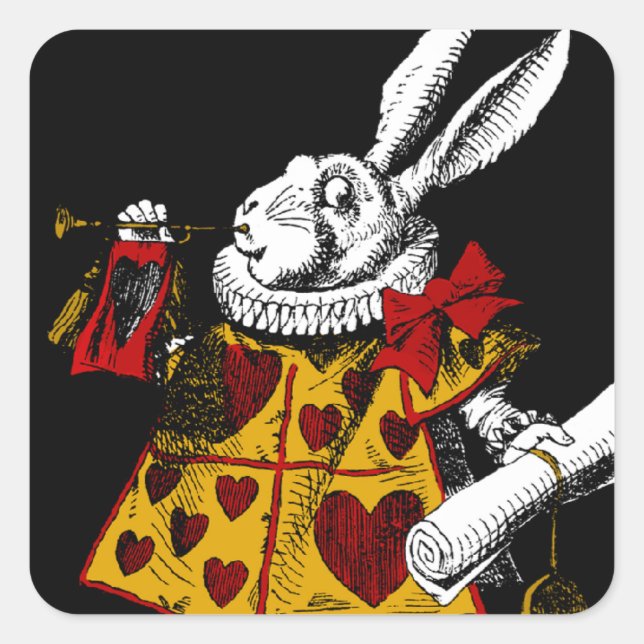 Alice in Wonderland Square Sticker (Front)