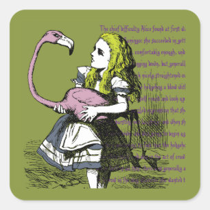 Alice in Wonderland Square Sticker