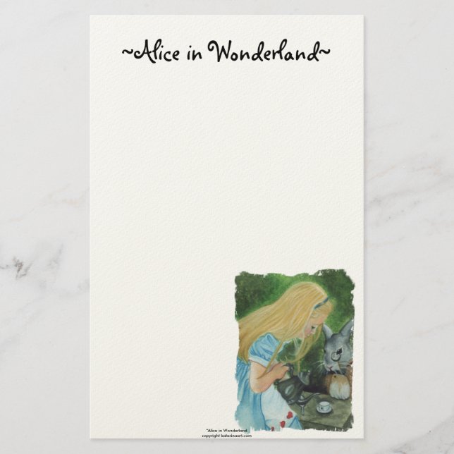 Alice in Wonderland Stationery (Front)