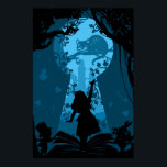 Alice in Wonderland Story Book Art Poster<br><div class="desc">Layered silhouette featuring Alice,  the Mad Hatter,  the White Rabbit,  and The Cheshire Cat from CS Lewis' tale Alice in Wonderland.</div>