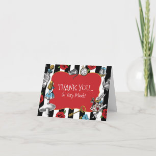 Alice in Wonderland Striped Thank You Card