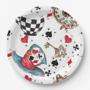 Alice in Wonderland Table Confetti Paper Plate