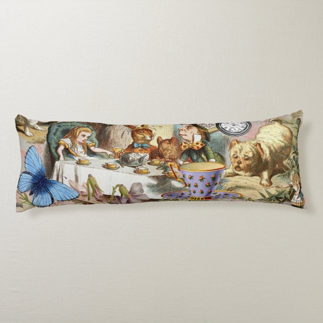 Alice in Wonderland Tea Party Art Body Cushion (Back)