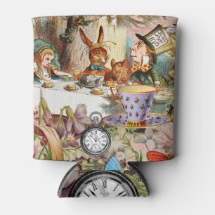 Alice in Wonderland Tea Party Art Can Cooler