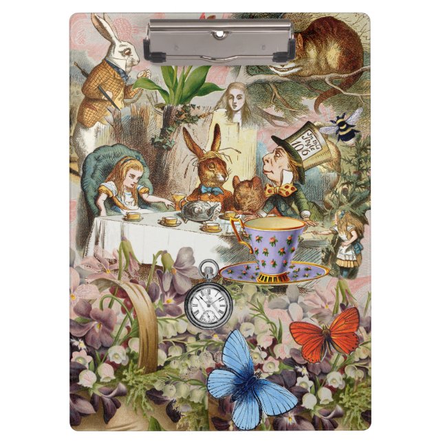 Alice in Wonderland Tea Party Art Clipboard (Front)