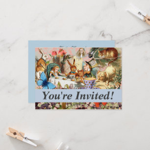 Alice in Wonderland tea party characters Invitation