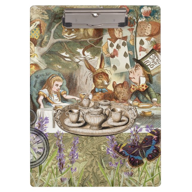 Alice in Wonderland Tea Party Guests Clipboard (Front)