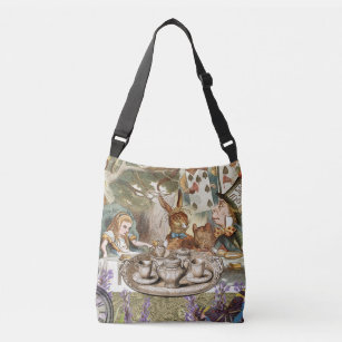 Alice in Wonderland Tea Party Guests Crossbody Bag