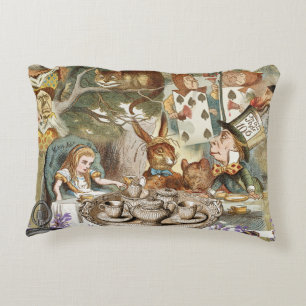 Alice in Wonderland Tea Party Guests Decorative Cushion