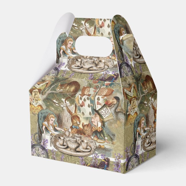 Alice in Wonderland Tea Party Guests Favour Box (Front Side)