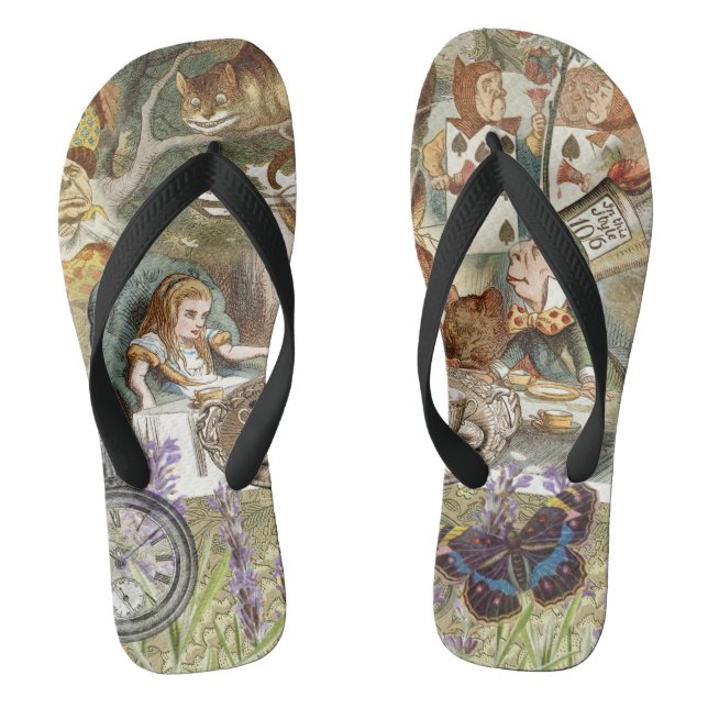 Alice in Wonderland Tea Party Guests Jandals (Footbed)