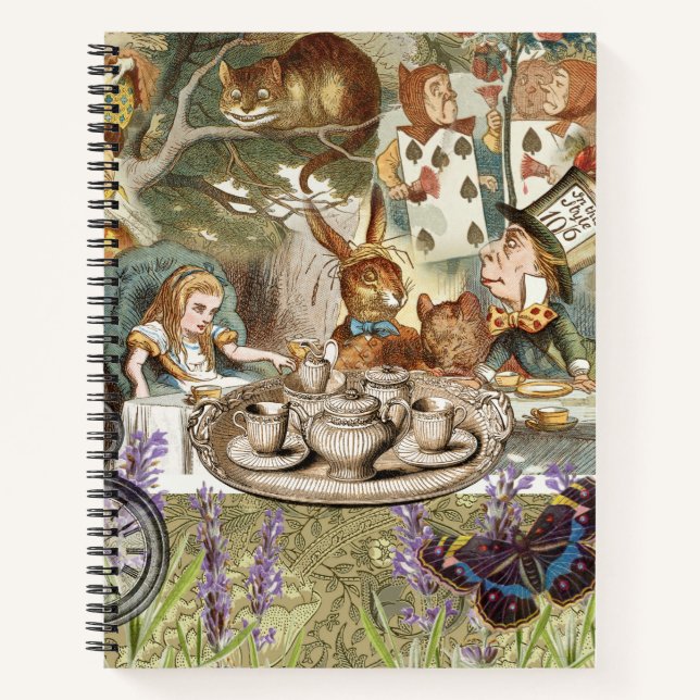 Alice in Wonderland Tea Party Guests Notebook (Front)