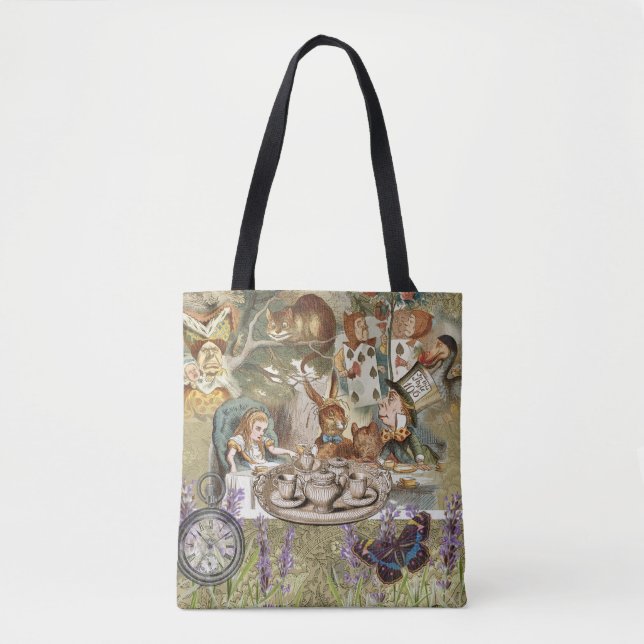 Alice in Wonderland Tea Party Guests Tote Bag (Front)