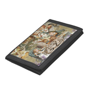 Alice in Wonderland Tea Party Guests Trifold Wallet