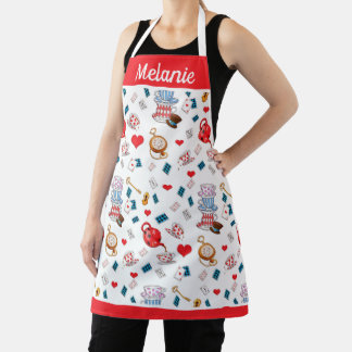 Alice in Wonderland Tea Party Theme Personalised Apron