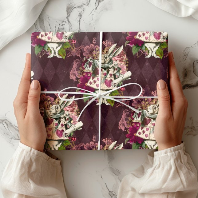 Alice In Wonderland Tea Time Wrapping Paper (Creator Uploaded)
