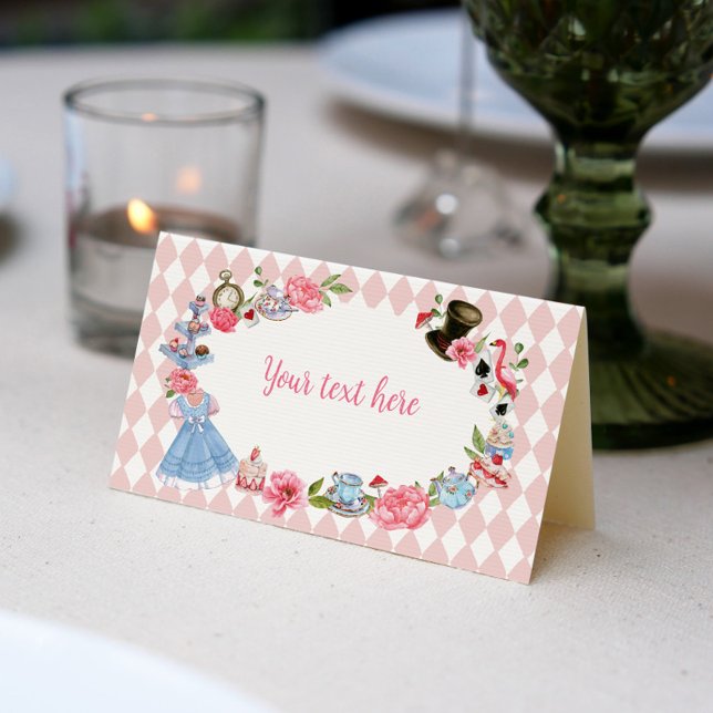 Alice in Wonderland Tent Place Card (Creator Uploaded)