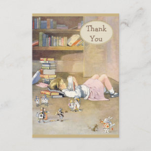Alice in Wonderland Thank You Baby Shower Card