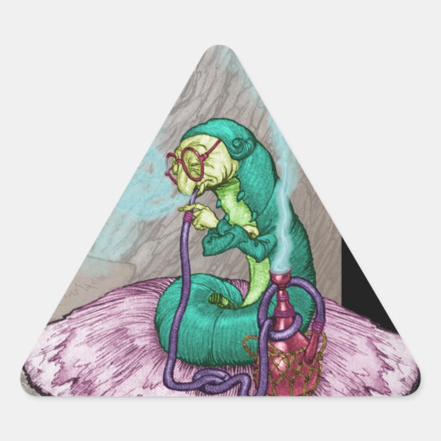 Alice in Wonderland - The Caterpillar Triangle Sticker (Front)