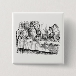 Alice in Wonderland - The Mad Hatter’s Tea Party 15 Cm Square Badge