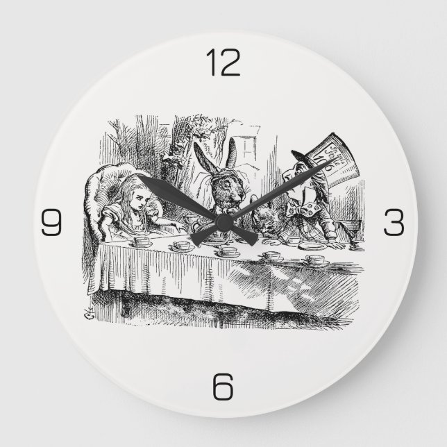 Alice in Wonderland - The Mad Hatter’s Tea Party Large Clock (Front)